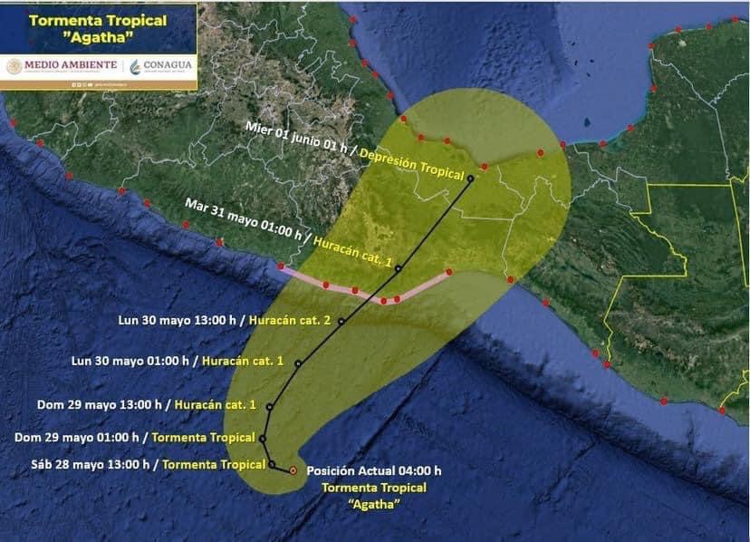 Se forma tormenta tropical frente a las Costas, evoluciona a Huracán