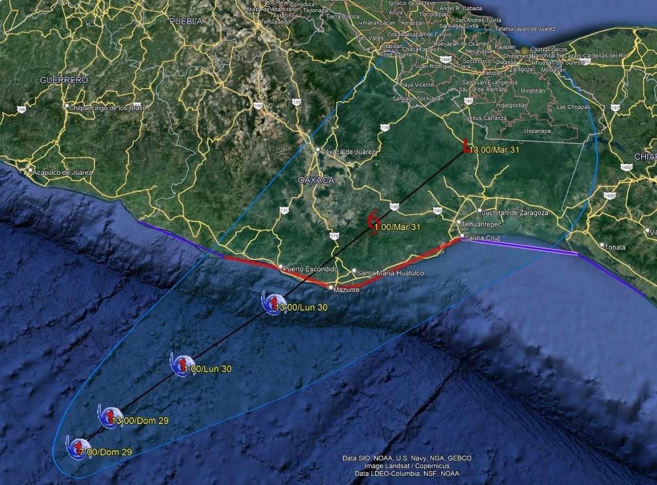 Evoluciona tormenta tropical “Aghata” a huracán categoría 1