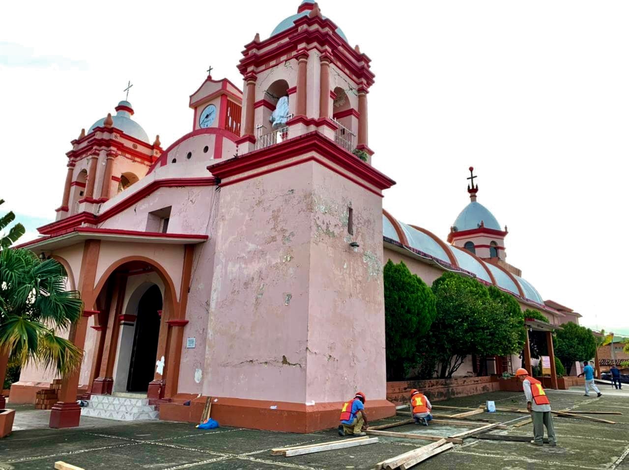 Inician restauración de templo católico en San Andrés Hauxpaltepec