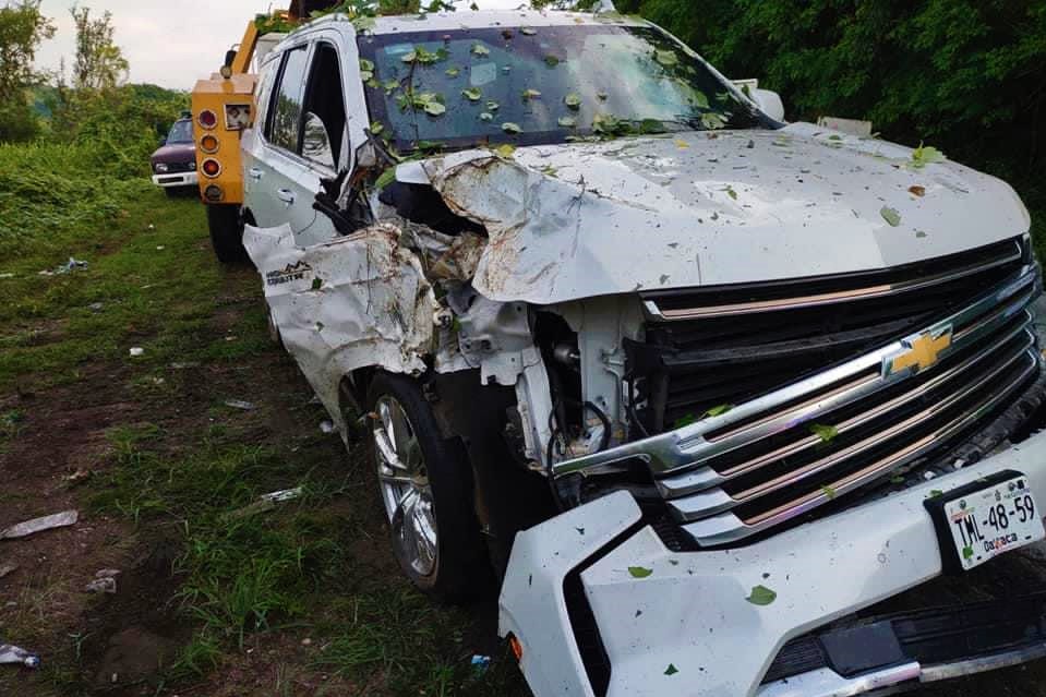 Secretaria de Seguridad Pública y su equipo se accidentan en la Costa