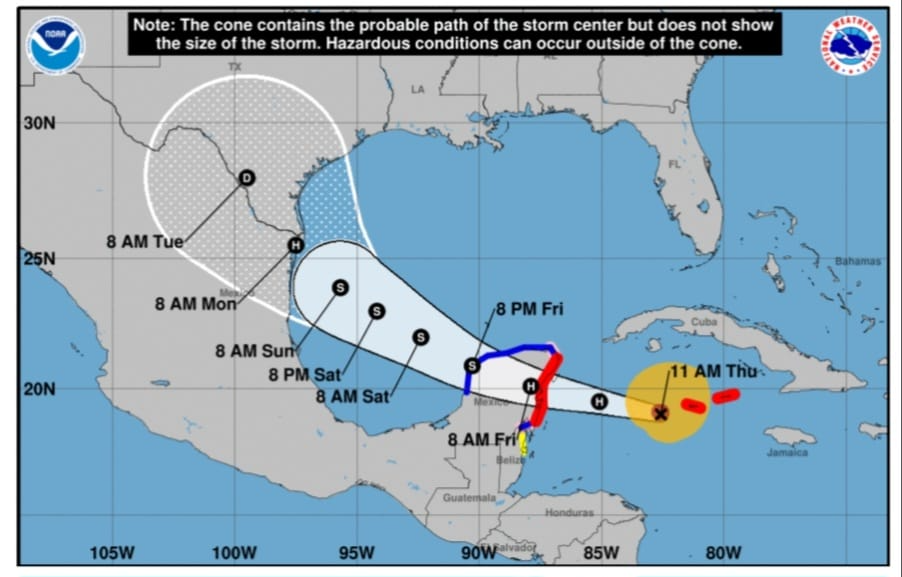 Huracán Beryl dejará como efecto indirecto lluvias fuertes en Oaxaca